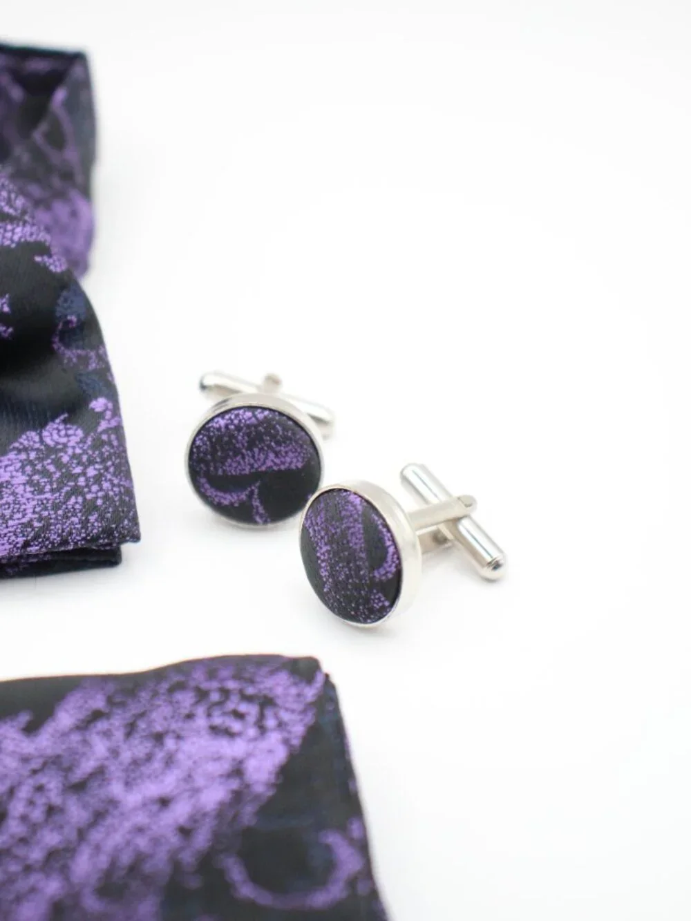 Paisley Pre-tied Bow Tie, Pocket Square, and Cuff Links Set